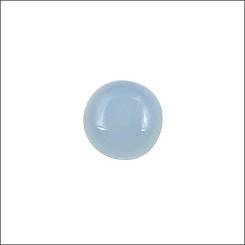 A collection of Blue Fire Natural Chalcedony Round Cabochon Loose Gemstones showcasing their vibrant blue hues and smooth finish.