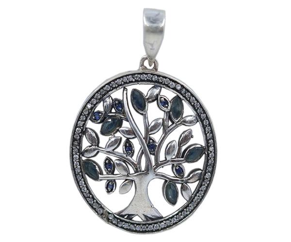 A beautiful Blue Sapphire Stone Designer 925 Silver Pendant showcasing intricate craftsmanship and a stunning blue sapphire centerpiece.
