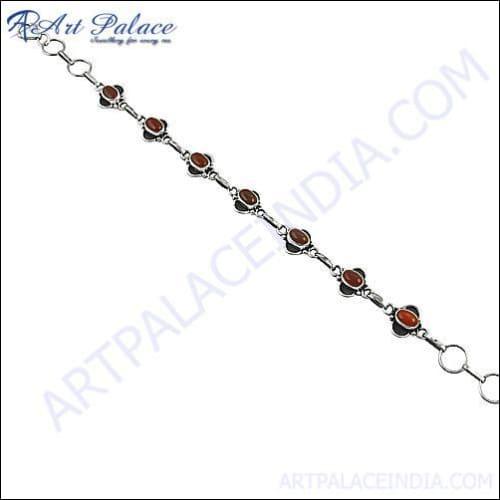 Bright Red Onyx Gemstone Bracelet showcasing vibrant red stones and exquisite craftsmanship, perfect for any occasion.