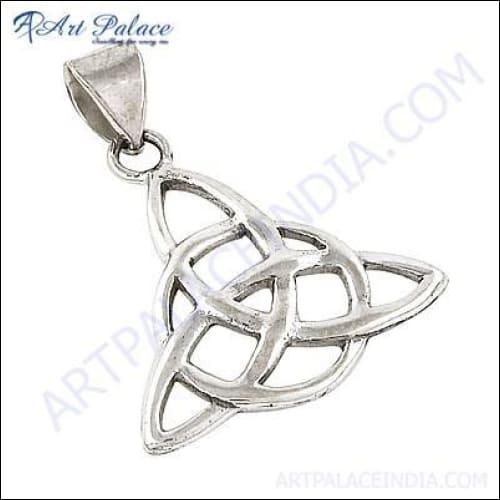 Celtic 925 Sterling Silver Pendant showcasing intricate design and polished finish, handcrafted by artisans.