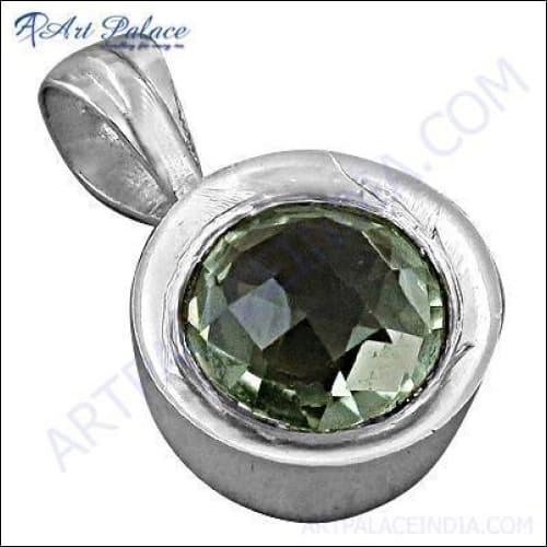 Charming Lemon Quartz Gemstone 925 Silver Pendant showcasing a vibrant lemon quartz stone set in elegant 925 silver.