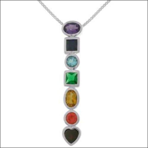 Charming Multi-Gemstone 925 Silver Pendant featuring vibrant amethyst, citrine, and peridot gemstones set in high-quality silver.