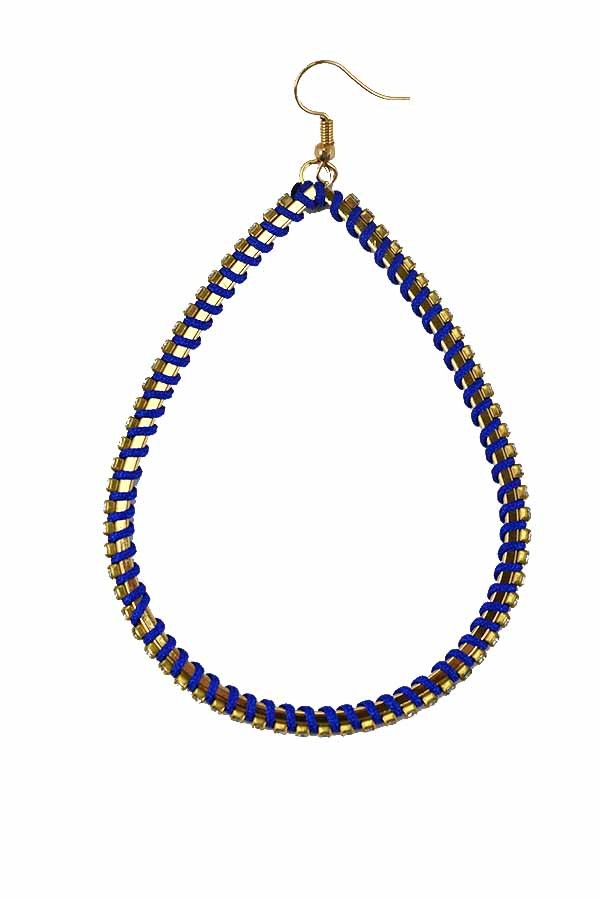 Elegant teardrop earrings with rhinestones and fish hook design, showcasing a sparkling and stylish accessory.