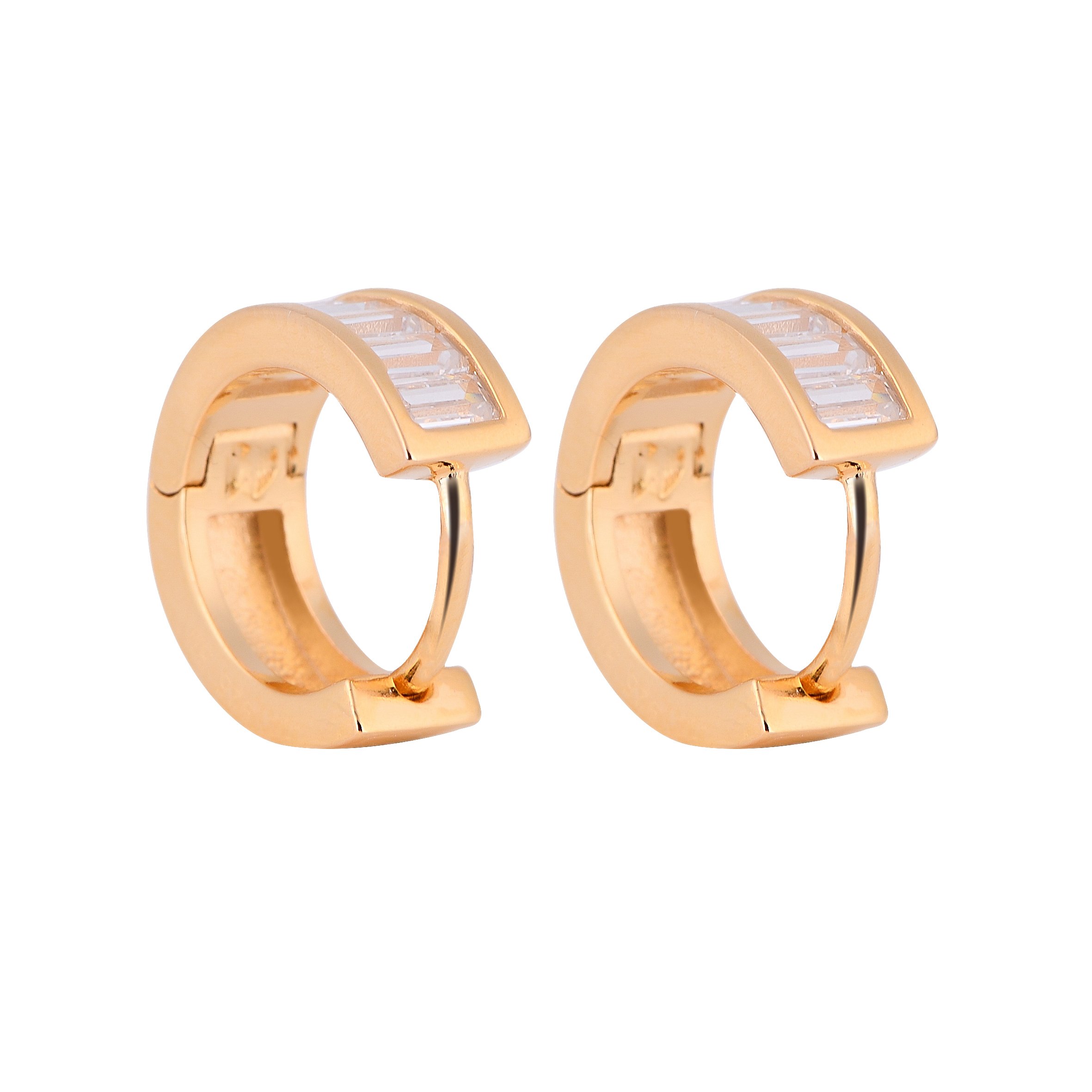 ECCENTRICITY 925 Earrings featuring square and round cubic zircon stones set in sterling silver, showcasing elegance and craftsmanship.