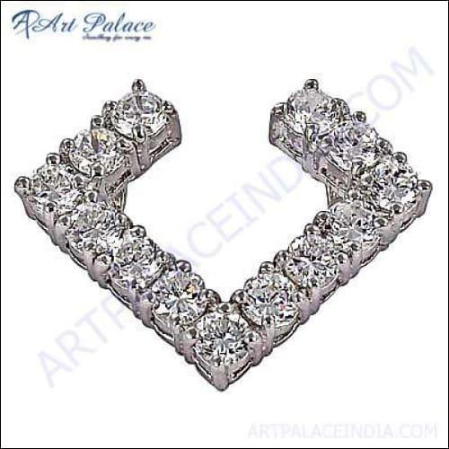 Elegant 925 Silver Pendant featuring a sparkling Cubic Zirconia gemstone, showcasing intricate design and craftsmanship.