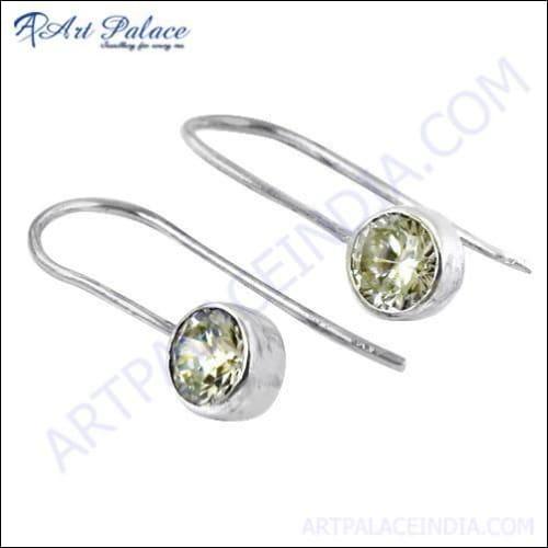 Elegant 925 sterling silver earrings featuring sparkling cubic zirconia, showcasing a sophisticated design.