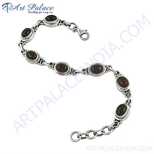 Elegant 925 Sterling Silver Gemstone Bracelet showcasing a simple and fabulous design, perfect for any occasion.