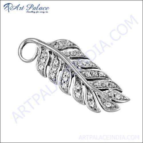 Elegant 925 Sterling Silver Pendant featuring a sparkling cubic zirconia gemstone, showcasing its timeless design and high-quality craftsmanship.