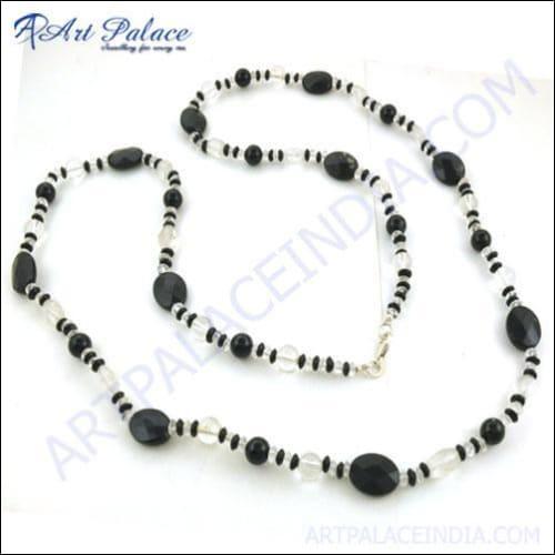 Elegant Designer Gemstone Silver Necklace featuring intricate craftsmanship and premium gemstones, perfect for any occasion.