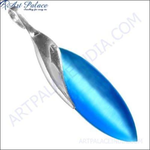 Elegant Designer Silver Gemstone Pendant showcasing intricate craftsmanship and sparkling gemstones, perfect for party wear.