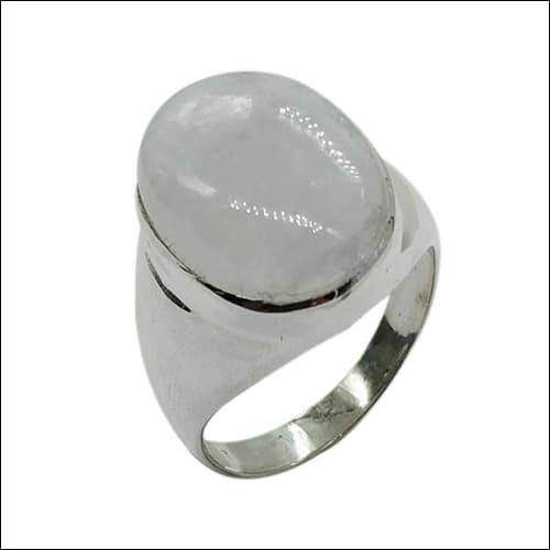 Elegant Glitzy White Onyx Gemstone Ring showcasing a stunning white onyx stone set in a beautifully designed band.