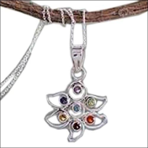 Elegant Multi-Gemstone 925 Silver Flower Pendant showcasing vibrant gemstones in a floral design, perfect for any occasion.