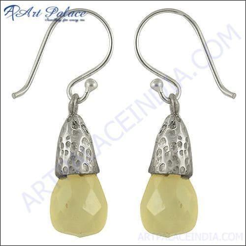 Elegant sterling silver drop shape earrings showcasing a stylish design, perfect for any occasion.