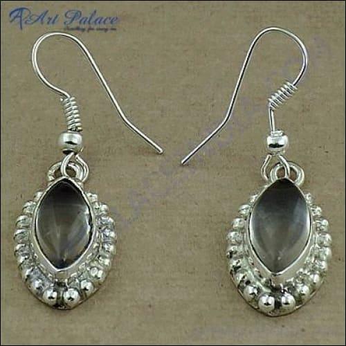 Ethnic Designer Labradorite Gemstone Earrings showcasing unique iridescent colors, handcrafted with intricate detailing.