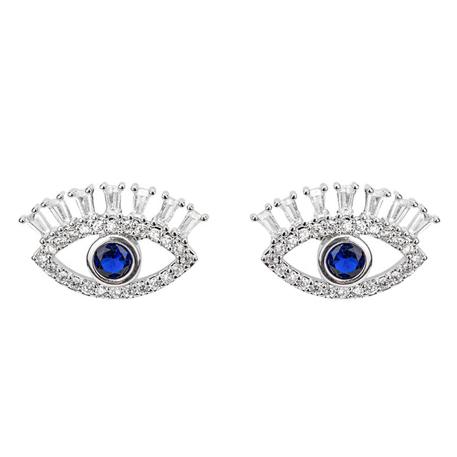 Evil Eye Lash Post Back Earrings featuring a unique design with a protective evil eye motif, crafted from lead and nickel free materials.