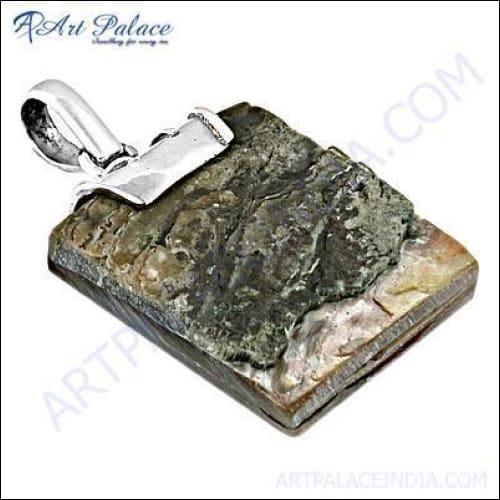 Exclusive Sterling Silver Shiva Shell Pendant showcasing intricate design and natural shell patterns, perfect for unique jewelry lovers.