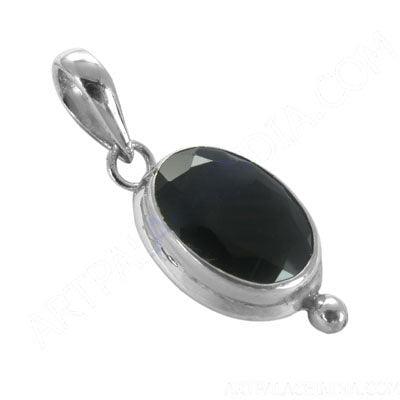Famous Designer 925 Silver Pendant featuring a garnet oval cutstone, showcasing intricate craftsmanship and elegant design.