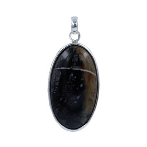 Glitzy Picasso Jasper 925 Silver Gemstone Pendant showcasing unique patterns and elegant design, perfect for any occasion.