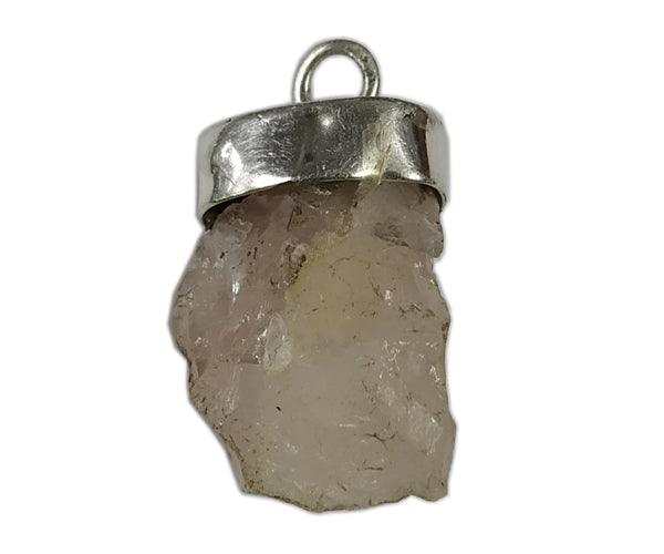 Handcrafted Petalite Rough Stone Pendant set in 925 silver, showcasing its unique texture and healing properties.