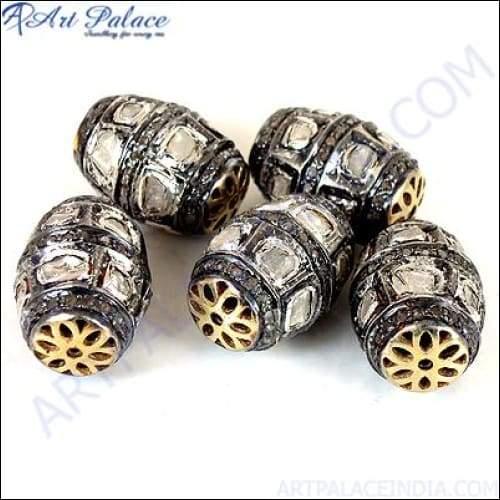 Handmade Victorian Diamond Bead Jewelry showcasing intricate designs and sparkling diamonds, perfect for elegant occasions.