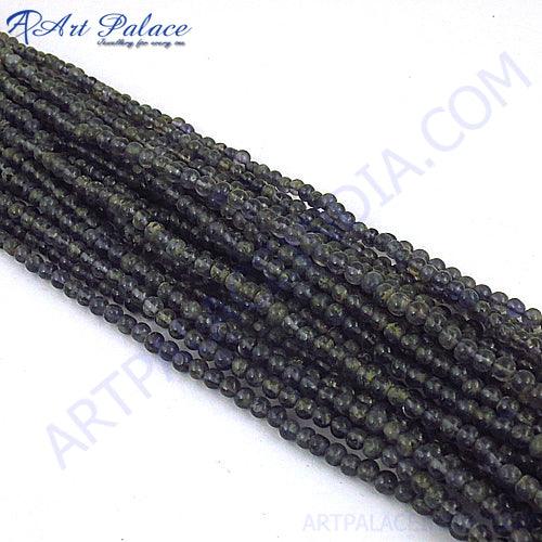 High Quality Iolite Loose Gemstone Beads Strands showcasing their stunning violet-blue hues and intricate designs.