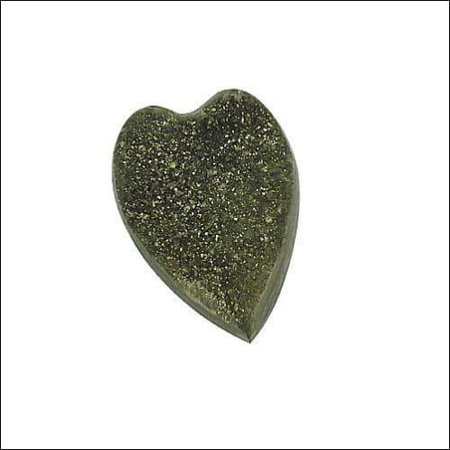 Heart Shape Black Druzy Loose Gemstone, showcasing its unique heart shape and sparkling black druzy texture.