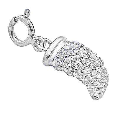Elegant 925 Sterling Silver Cubic Zircon Pendant showcasing intricate design and sparkling stones.
