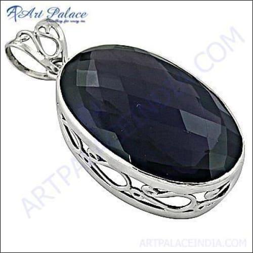 Latest Amethyst Silver Pendant featuring a stunning purple amethyst stone set in high-quality silver, showcasing intricate design and craftsmanship.