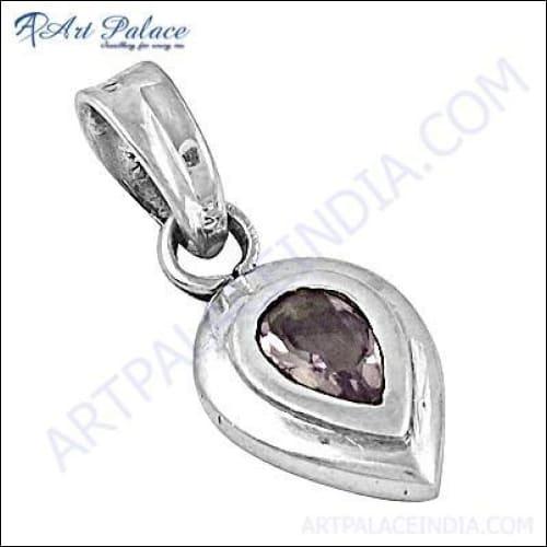 Latest Luxury Amethyst Gemstone Silver Pendant featuring a stunning purple amethyst set in 925 silver, showcasing intricate craftsmanship.