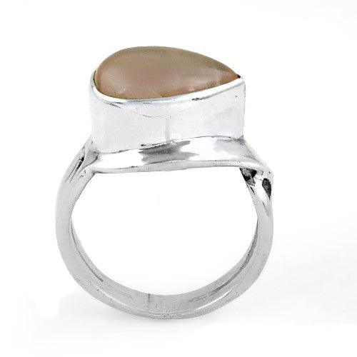 A stunning Lovable Rose Quartz Gemstone 925 Silver Ring featuring a beautiful pink gemstone set in high-quality sterling silver.