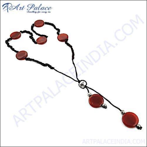 Luxury Red Onyx Gemstone Silver Necklace featuring intricate silver work and a vibrant red onyx pendant, perfect for elegant occasions.