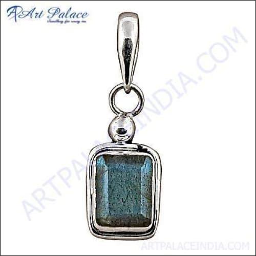 Natural Labradorite Square Gemstone Pendant showcasing vibrant colors and unique square design, perfect for elegant jewelry.