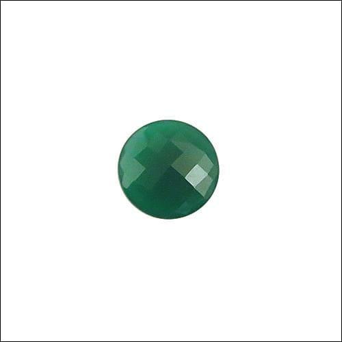 Natural Quality Green Onyx Gemstone, round cut, vibrant green color, perfect for antique jewelry.