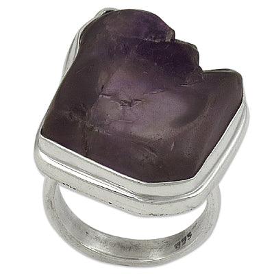 A stunning piece of Amethyst gemstone jewelry set in 925 sterling silver, showcasing its vibrant purple color and elegant design.