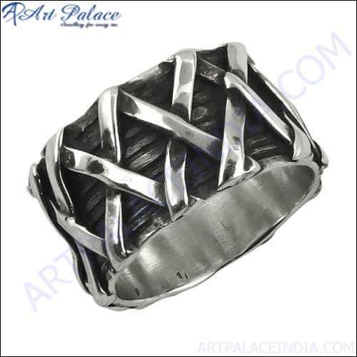 A sleek and elegant 925 sterling silver plain ring, showcasing its shiny surface and minimalist design, perfect for everyday wear or special occasions.