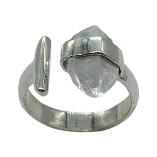 A stunning Petalite Stone 925 Silver Ring featuring a unique artisan design, showcasing the beautiful clarity of the Petalite stone set in durable sterling silver.