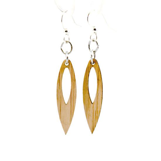 Elegant Pointed Drop Bamboo Earrings #993 showcasing a minimalistic design made from sustainable bamboo, perfect for eco-conscious fashion lovers.