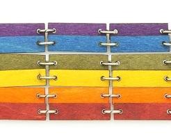 Pride Bracelet 7518A made from sustainably sourced wood, featuring a vibrant stained design and adjustable size, perfect for any occasion.