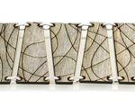 Pyramid Modern Bracelet 7510F made from sustainably sourced wood, featuring a sleek gray design and adjustable size.