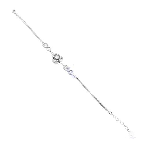 Quality Cubic Zirconia Gemstone Sterling Silver Bracelet showcasing sparkling stones and elegant design.