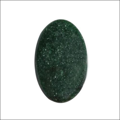 Rocker-Style Aventurine Stone Energy Gemstones in oval shape, showcasing vibrant green color and polished surface.