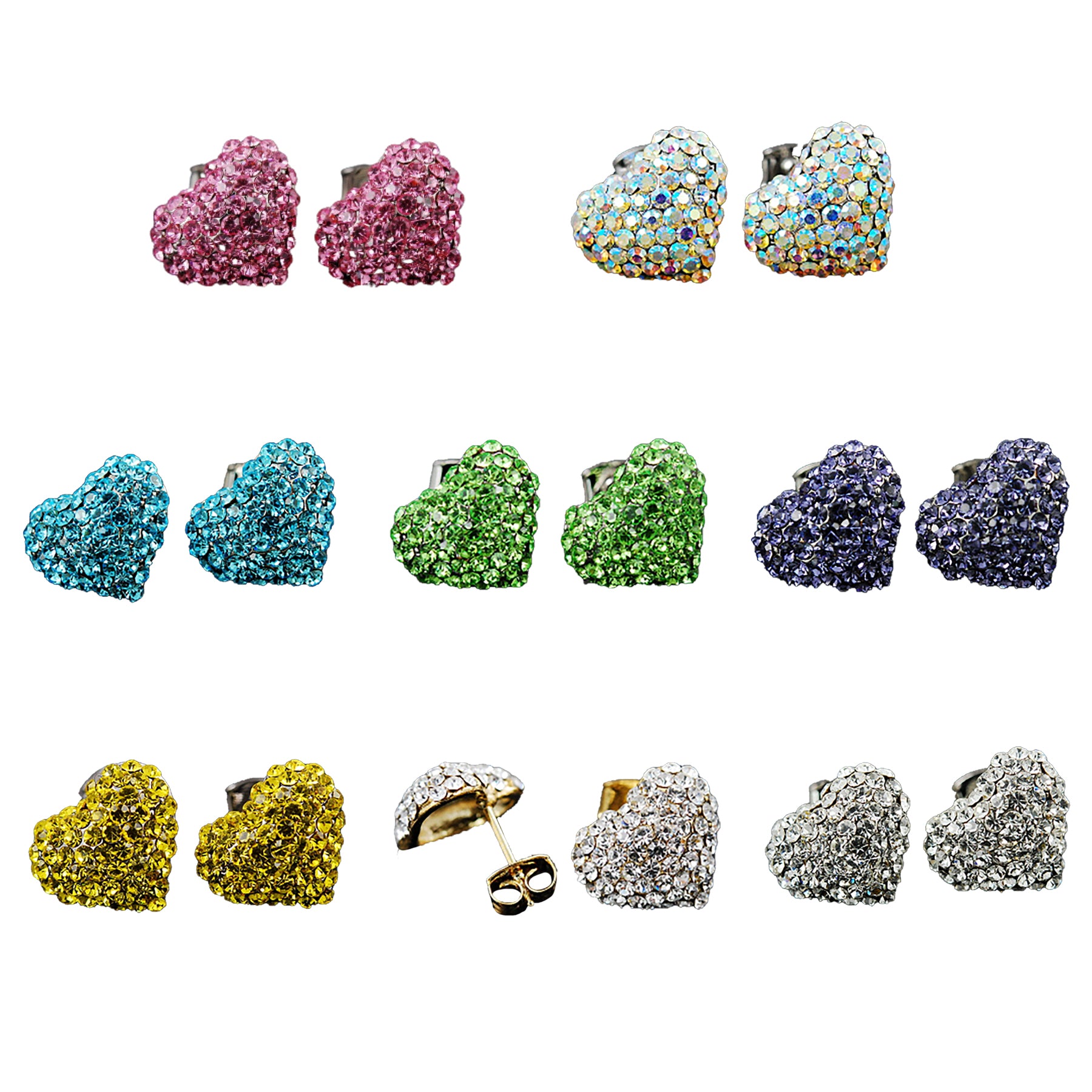 Elegant heart-shaped earrings, double plated, anti-tarnish, lead and nickel free, perfect for any occasion.