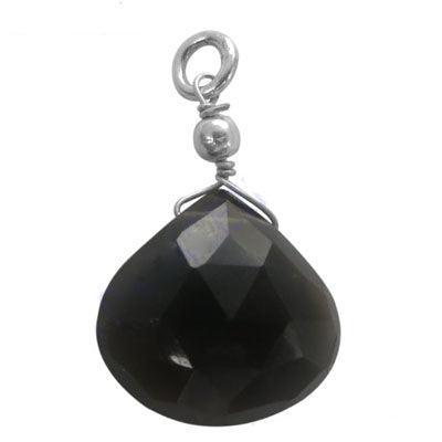 Smokey Quartz Pear Shape 925 Silver Pendant showcasing a pear-shaped smokey quartz gemstone set in a 925 sterling silver frame.