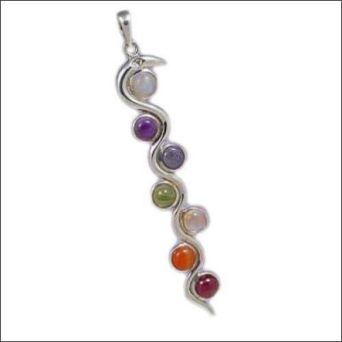 Snake Shape Multi Gemstone 925 Silver Pendant featuring vibrant gemstones and intricate design, perfect for trendy fashion.