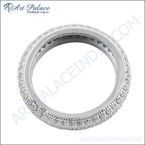 Elegant Special CZ Cubic Zirconia 925 Sterling Silver Ring showcasing a sparkling cubic zirconia stone set in a polished silver band.