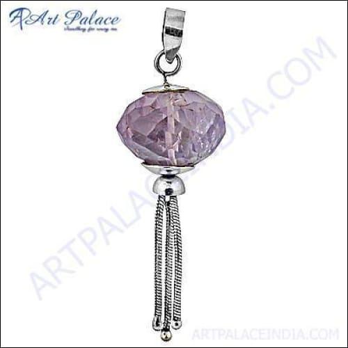 Stunning Amethyst Gemstone Silver Pendant showcasing a vibrant purple amethyst set in high-quality silver, perfect for elegant jewelry lovers.