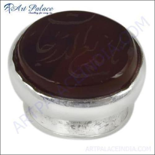 A stunning Big Hot Red Onyx Gemstone Silver Ring featuring a vibrant red onyx stone set in a high-quality sterling silver band, showcasing elegance and craftsmanship.