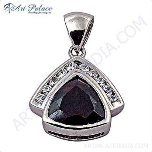 Stunning Hot Garnet Cubic Zirconia Silver Pendant showcasing a vibrant garnet stone set in high-quality silver, perfect for elegant occasions.