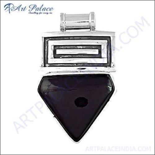 A stunning large amethyst gemstone pendant set in 925 sterling silver, showcasing its vibrant purple color and elegant design.