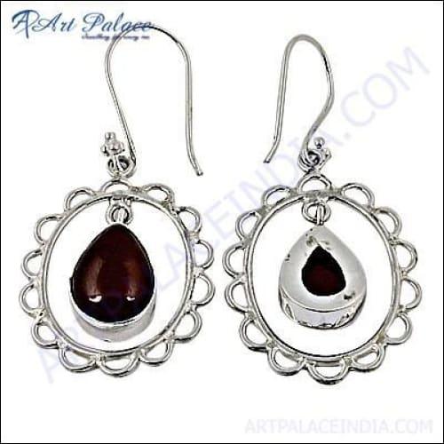 Stunning Life Carnelian Silver Earrings showcasing vibrant carnelian stones set in high-quality silver, perfect for elegant styling.